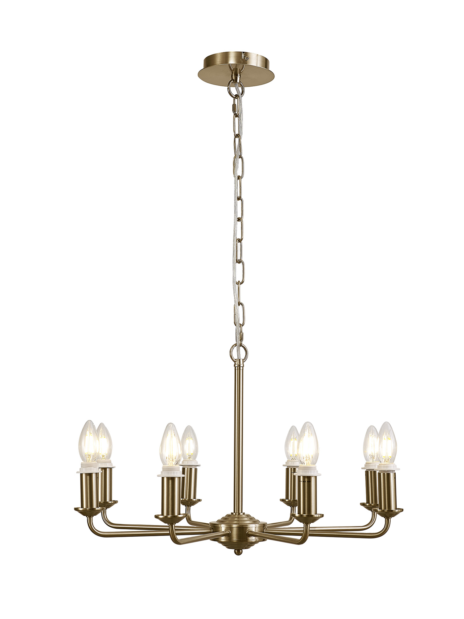 D0678  Banyan Pendant/Semi Flush 8 Light Champagne Gold